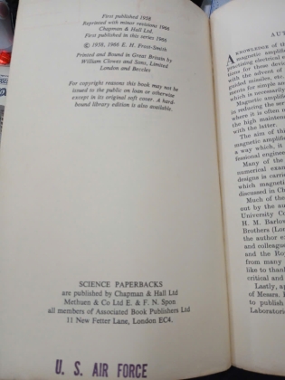 THE THEORY AND DESIGN OF MAGNETIC AMPLIFIERS (LÝ THUYẾT VÀ THIẾT KẾ MÁY KHUẾCH ĐẠI TỪ) - E.H.FROST SMITH