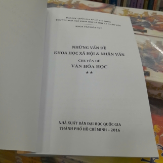 NHỮNG VẤN ĐỀ KHOA HỌC XÃ HỘI VÀ NHÂN VĂN - CHUYÊN ĐỀ VĂN HÓA HỌC II