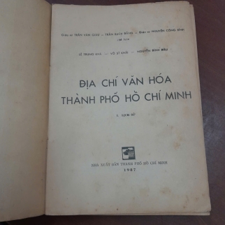 ĐỊA CHÍ VĂN HÓA THÀNH PHỐ HỒ CHÍ MINH - TRẦN VĂN GIÀU 