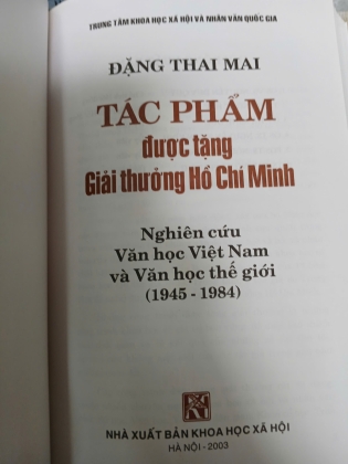 TÁC PHẨM ĐƯỢC TẶNG GIẢI THƯỞNG HỒ CHÍ MINH - ĐẶNG THAI MAI