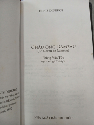 CHÁU ÔNG RAMEAU (BÌA CỨNG) - DENIS DIDEROT (PHÙNG VĂN TỬU DỊCH THUẬT)
