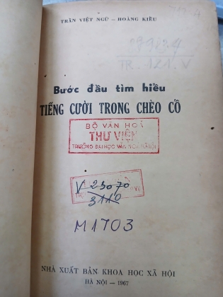 BƯỚC ĐẦU TÌM HIỂU TIẾNG CƯỜI TRONG CHÈO CỔ - TRẦN VIỆT NGỮ, HOÀNG KIỀU