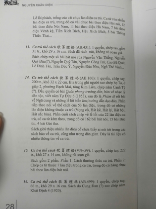 LỊCH SỬ VÀ NGHỆ THUẬT CA TRÙ - NGUYỄN XUÂN DIỆN