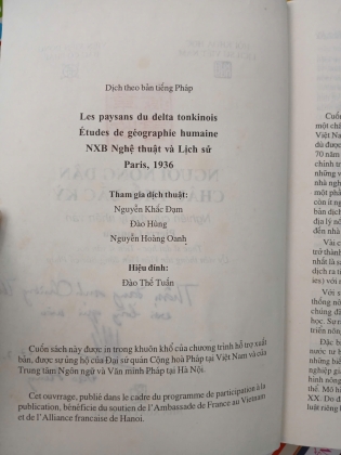 NGƯỜI NÔNG DÂN CHÂU THỔ BẮC KỲ - PIERRE GOUROU [CÓ CHỮ KÝ DỊCH GIẢ ĐÀO HÙNG]