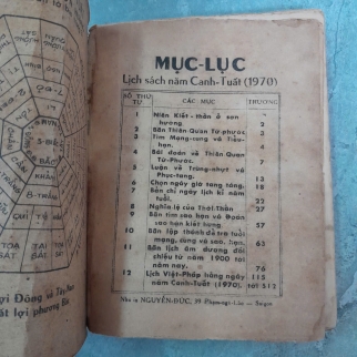 LỊCH SÁCH TAM TÔNG MIẾU NĂM 1971
