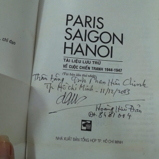 PARIS SAIGON HANOI - PHILIPPE DEVILLERS ( BÌA CỨNG, CÓ CHỮ KÝ DỊCH GIẢ)