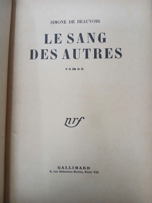 LE SANG DES AUTRES - SIMONE DE BEAUVOIR