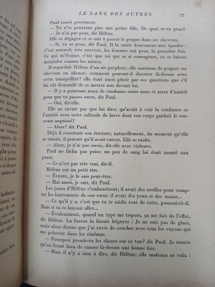 LE SANG DES AUTRES - SIMONE DE BEAUVOIR