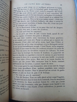 LE SANG DES AUTRES - SIMONE DE BEAUVOIR