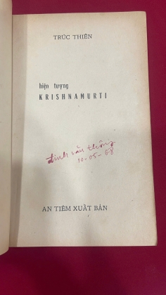 HIỆN TƯỢNG KRISHNAMURTI - TRÚC THIÊN