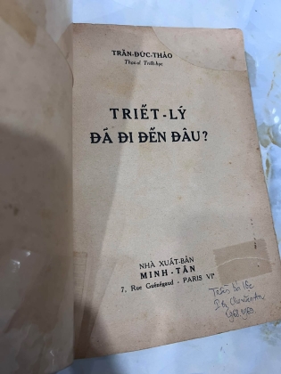 TRIẾT LÝ ĐÃ ĐI ĐẾN ĐÂU - TRẦN ĐỨC THẢO
