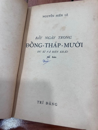 BẢY NGÀY TRONG ĐỒNG THÁP MƯỜI - NGUYỄN HIẾN LÊ