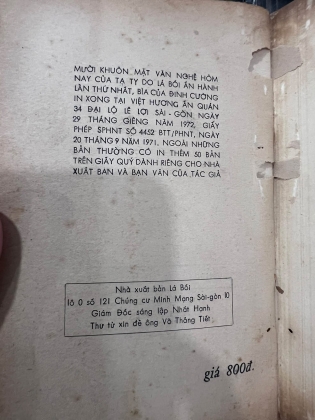 MƯỜI KHUÔN MẶT VĂN NGHỆ HÔM NAY - TẠ TỴ (1972)