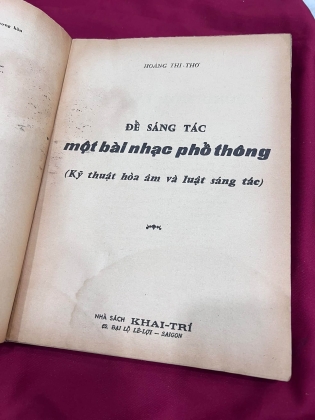 ĐỂ SÁNG TÁC MỘT BÀI NHẠC PHỔ THÔNG - HOÀNG THI THƠ