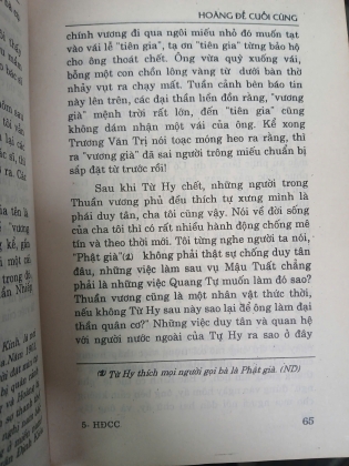 HOÀNG ĐẾ CUỐI CÙNG - PHỔ NGHI - LÊ TƯ VINH DỊCH