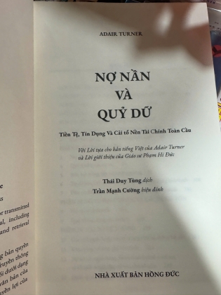 NỢ NẦN VÀ QUỶ DỮ - ADAIR TURNER (DỊCH GIẢ: THÁI DUY TÙNG)