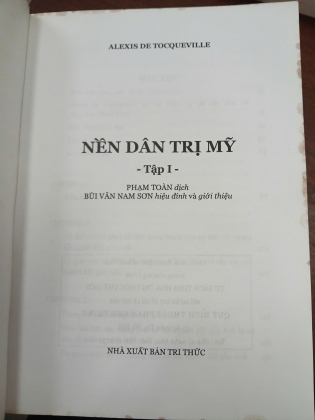 NỀN DÂN TRỊ MỸ - TOCQUEVILLE (PHẠM TOÀN DỊCH)