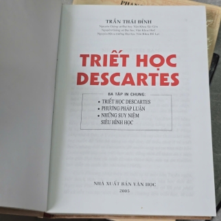 TRIẾT HỌC DESCARTES ( BÌA CỨNG) - TRẦN THÁI ĐỈNH
