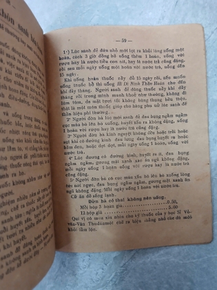 MỤC LỤC NHÀ THUỐC VỎ VĂN VÂN (1934)