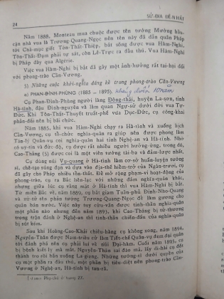 SỬ ĐỊA CÁC LỚP ĐỆ NHẤT - BẰNG PHONG