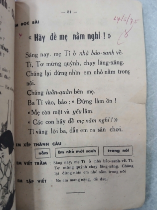 EM HỌC VIỆT NGỮ LỚP MỘT