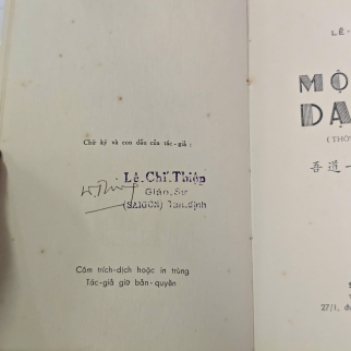 MỘT NỀN ĐẠO LÝ ( CÓ CHỮ KÝ TÁC GIẢ) - LÊ CHÍ THIỆP 
